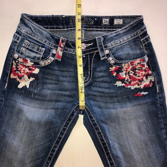 MISS ME Signature Skinny Embroidered Jeans JP7258S3 (W26 L30) - Picture 9 of 17